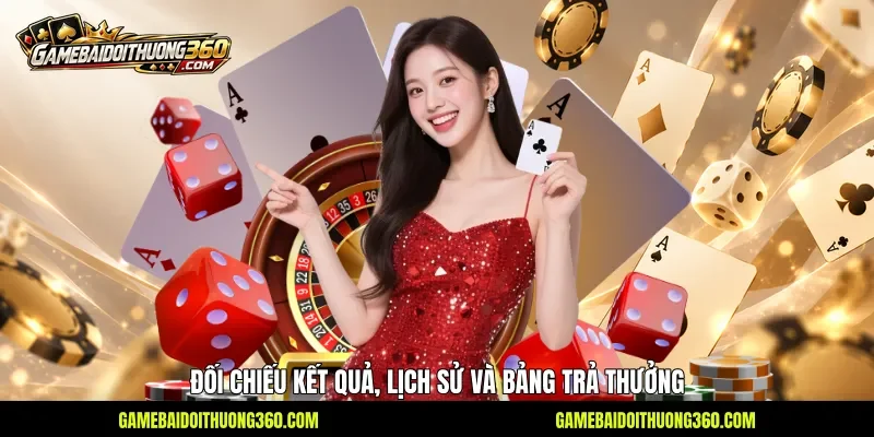 Đối chiếu kết quả, lịch sử và bảng trả thưởng Đối chiếu kết quả, lịch sử và bảng trả thưởng